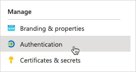 Select Authentication Select Authentication
